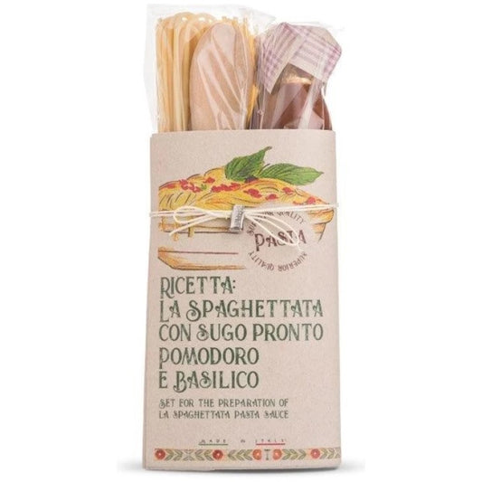 Giftset la spaghettata con sugo pronto pomodoro e basilico