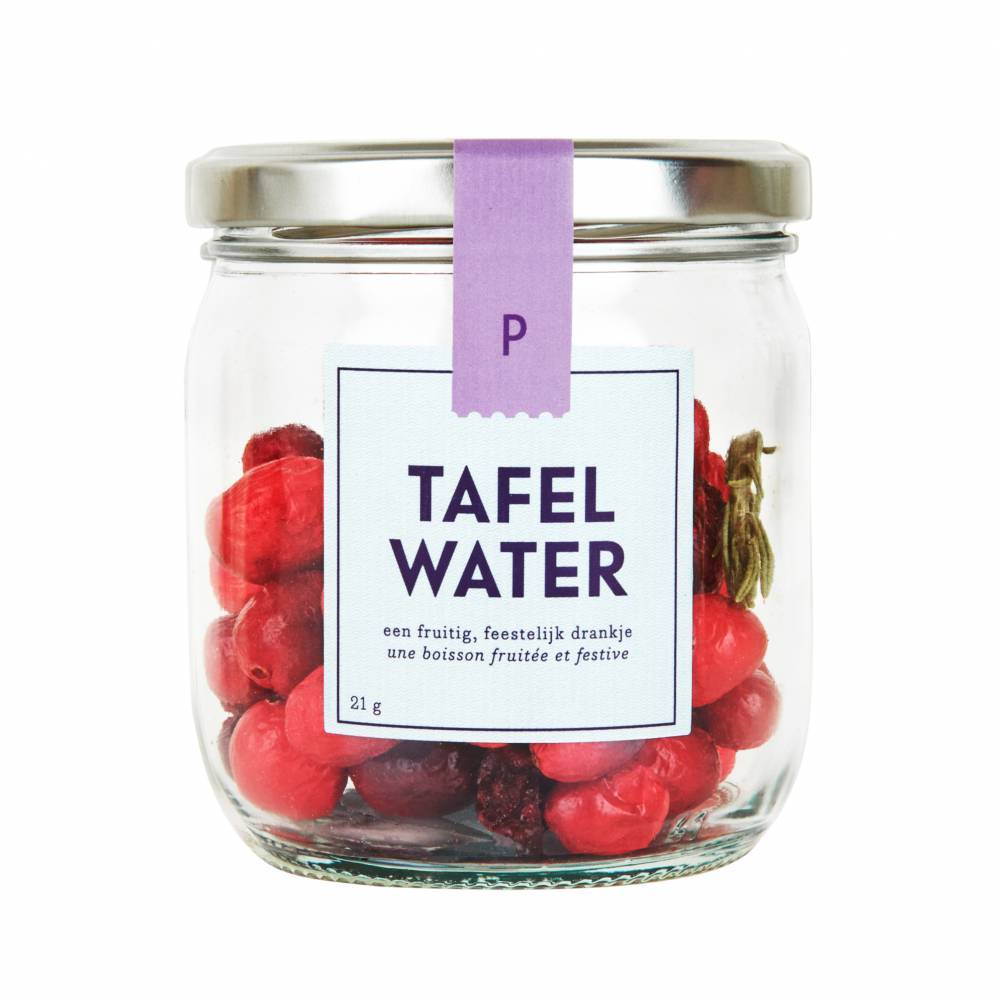 Tafel water met kers, cranberry en rozemarijn refill