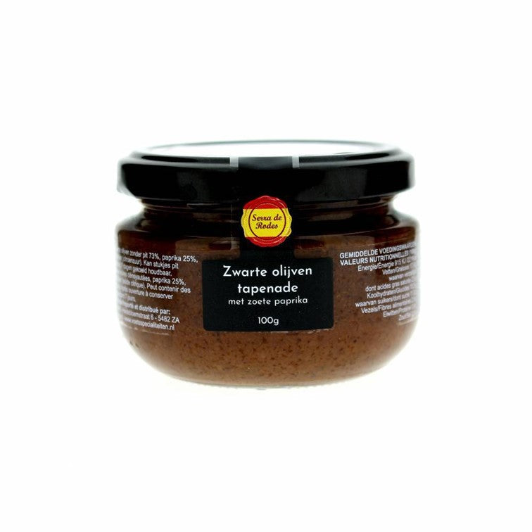 Tapenade serra de rodes zwarte olijven en zoete paprika